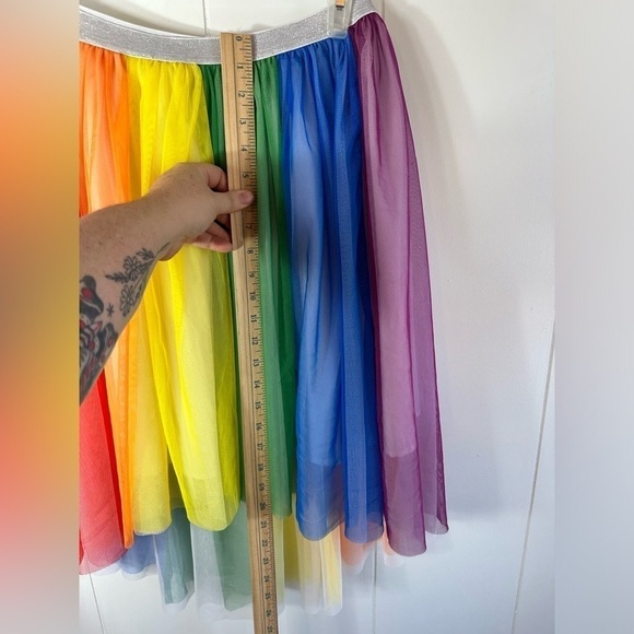 Rainbow Women’s Tulle High Low Adult Skirt Size Small - Picture 5 of 9